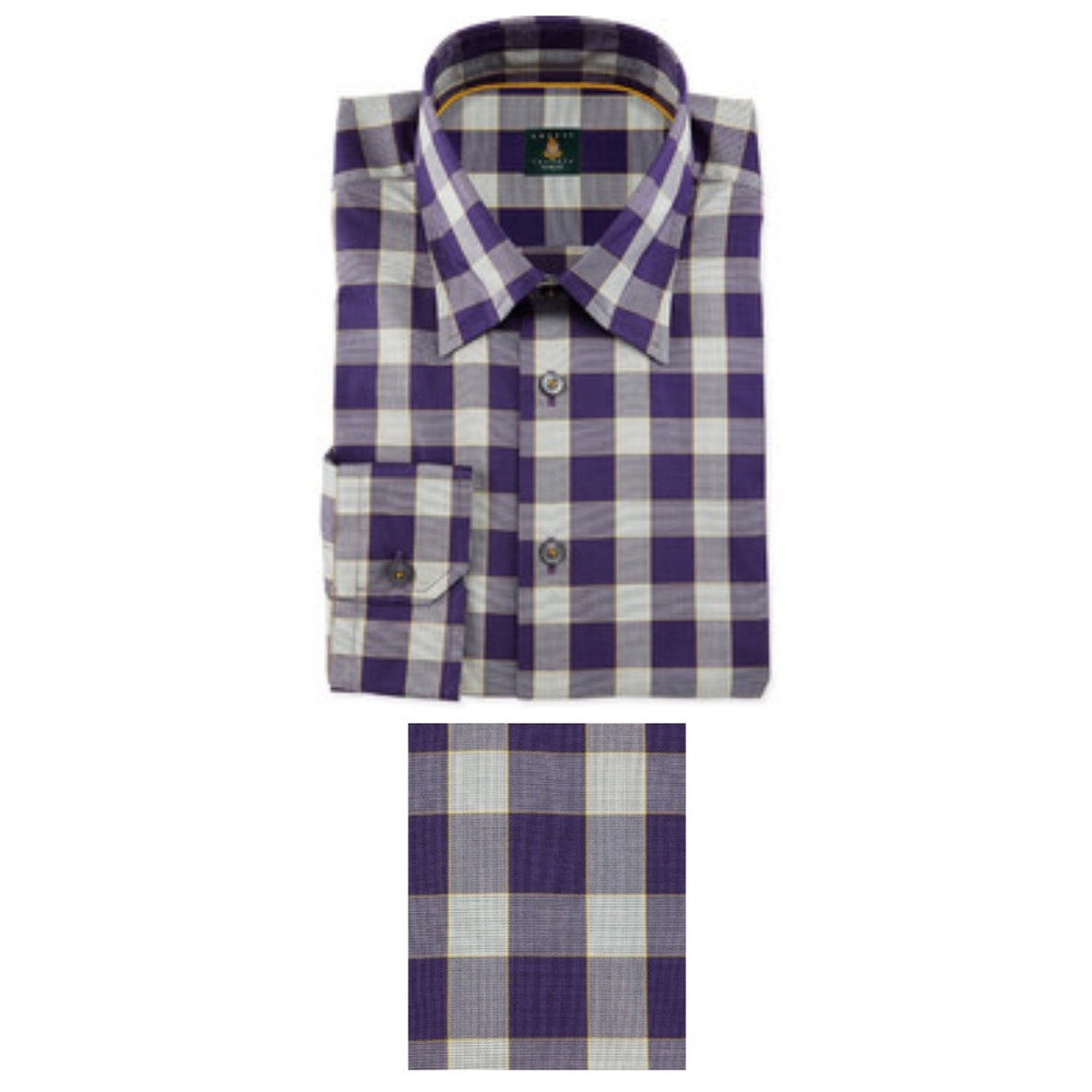 NWT Purple and White Checkered Shirt